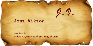 Jost Viktor névjegykártya